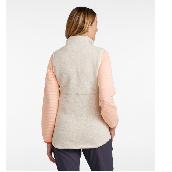 NWOT Women's L.L.Bean Sweater Fleece Long Vest - Picture 6 of 9